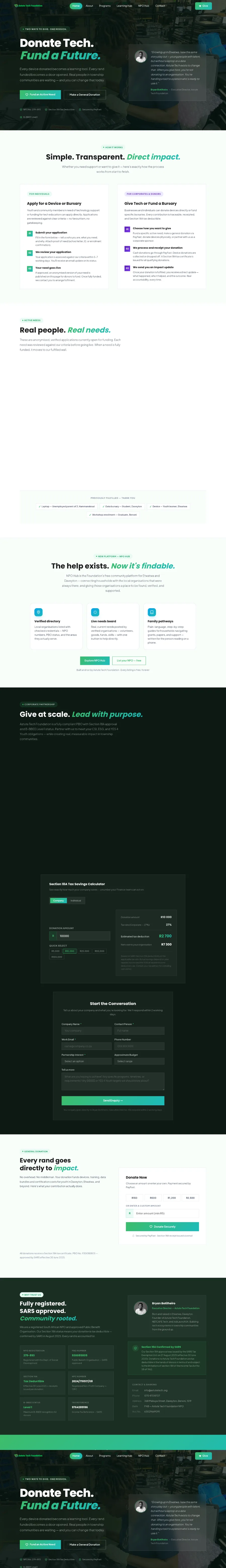Tech Nonprofit website preview